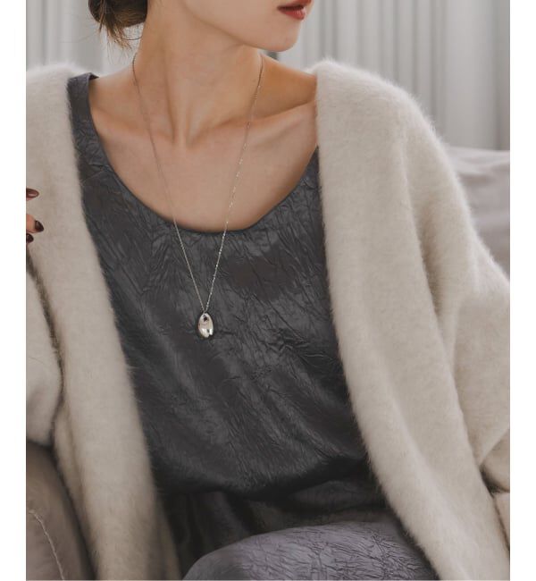 NOBLE「《セットアップ対応》リンクルサテン2WAYタンク」|シャツ・ブラウス|