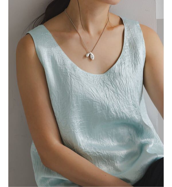 NOBLE「《セットアップ対応》リンクルサテン2WAYタンク」|シャツ・ブラウス|