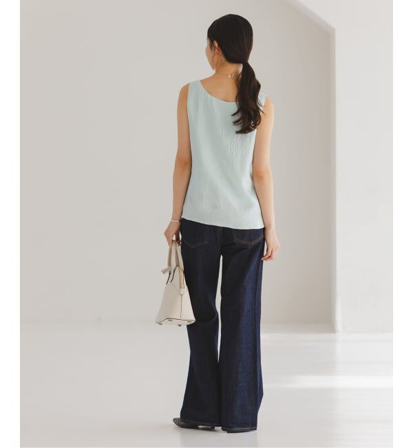 NOBLE「《セットアップ対応》リンクルサテン2WAYタンク」|シャツ・ブラウス|