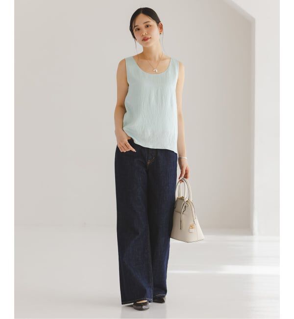 NOBLE「《セットアップ対応》リンクルサテン2WAYタンク」|シャツ・ブラウス|