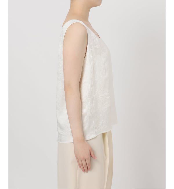 NOBLE「《セットアップ対応》リンクルサテン2WAYタンク」|シャツ・ブラウス|