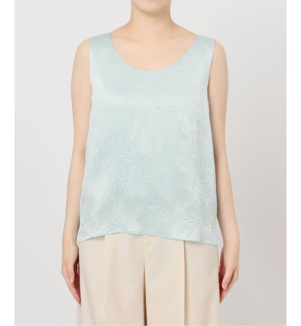 NOBLE「《セットアップ対応》リンクルサテン2WAYタンク」|シャツ・ブラウス|