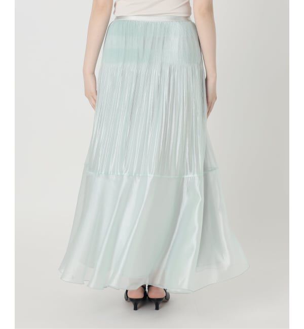 NOBLE「アクアオーガンジーマキシスカート」|スカート|