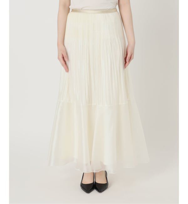 NOBLE「アクアオーガンジーマキシスカート」|スカート|