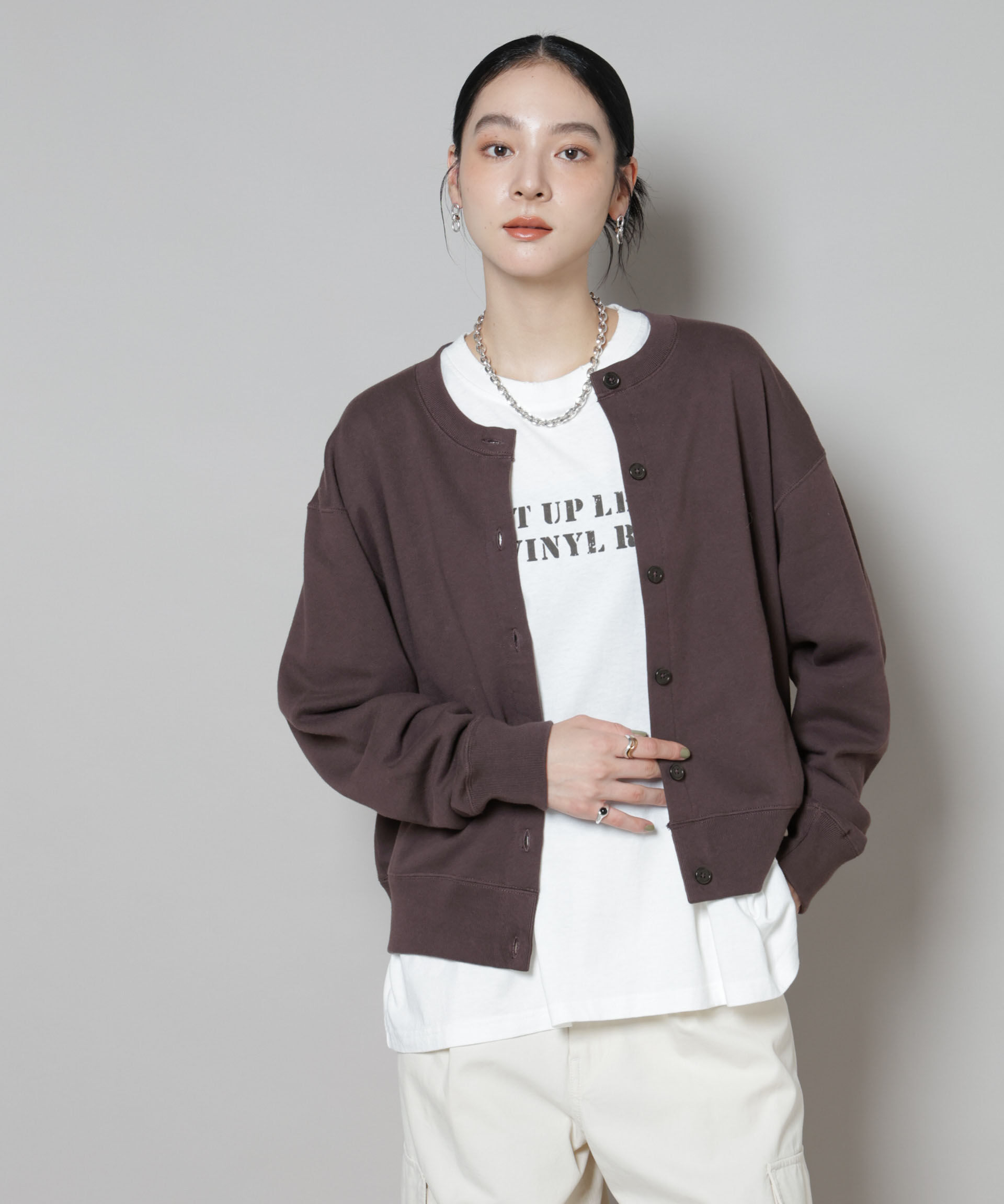 nano･universe「RUSSELL ATHLETIC/別注 Mini Logo Sweat Cardigan」|Tシャツ・カットソー|