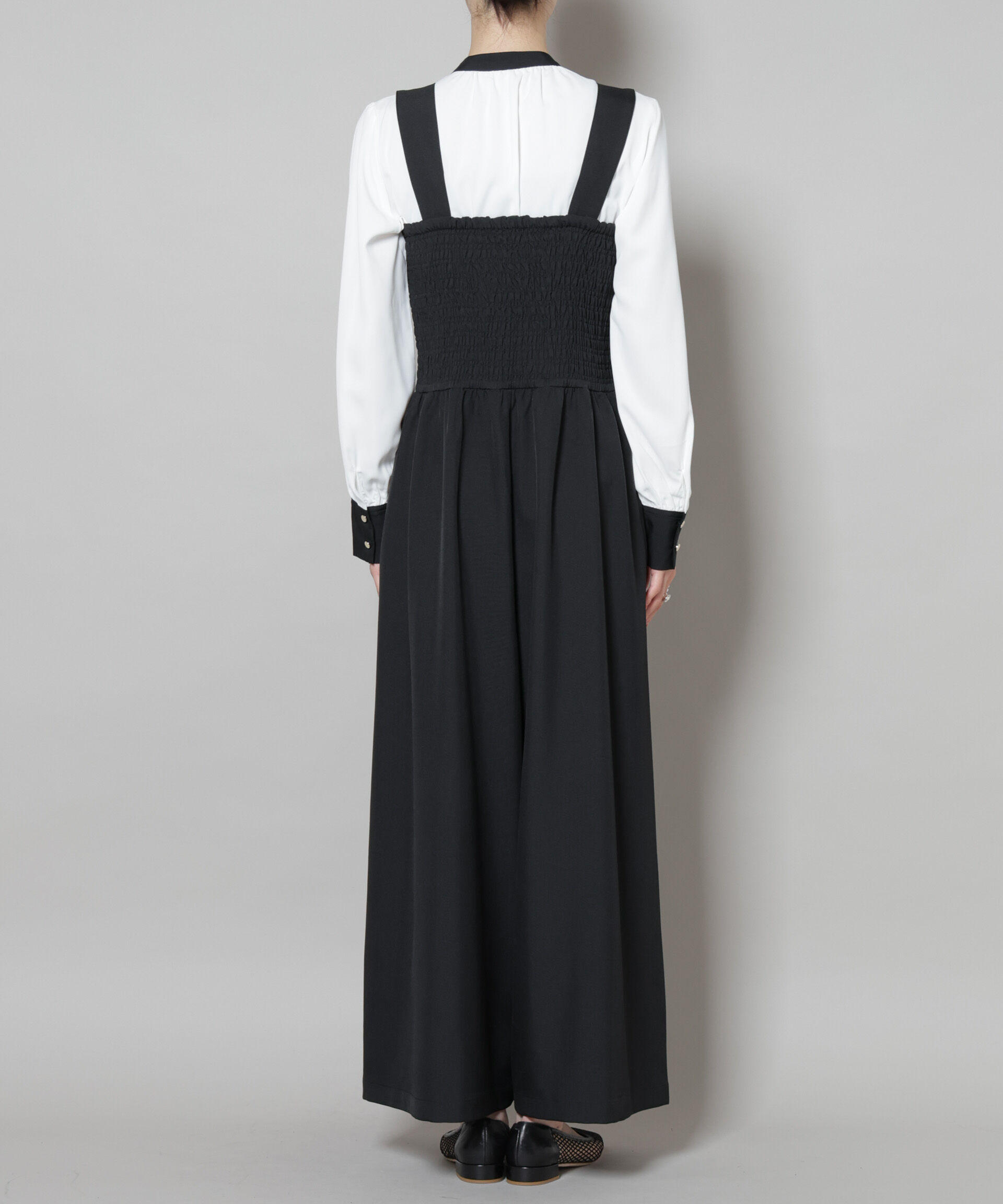 nano･universe「シャーリングサロペット」|ワンピース|