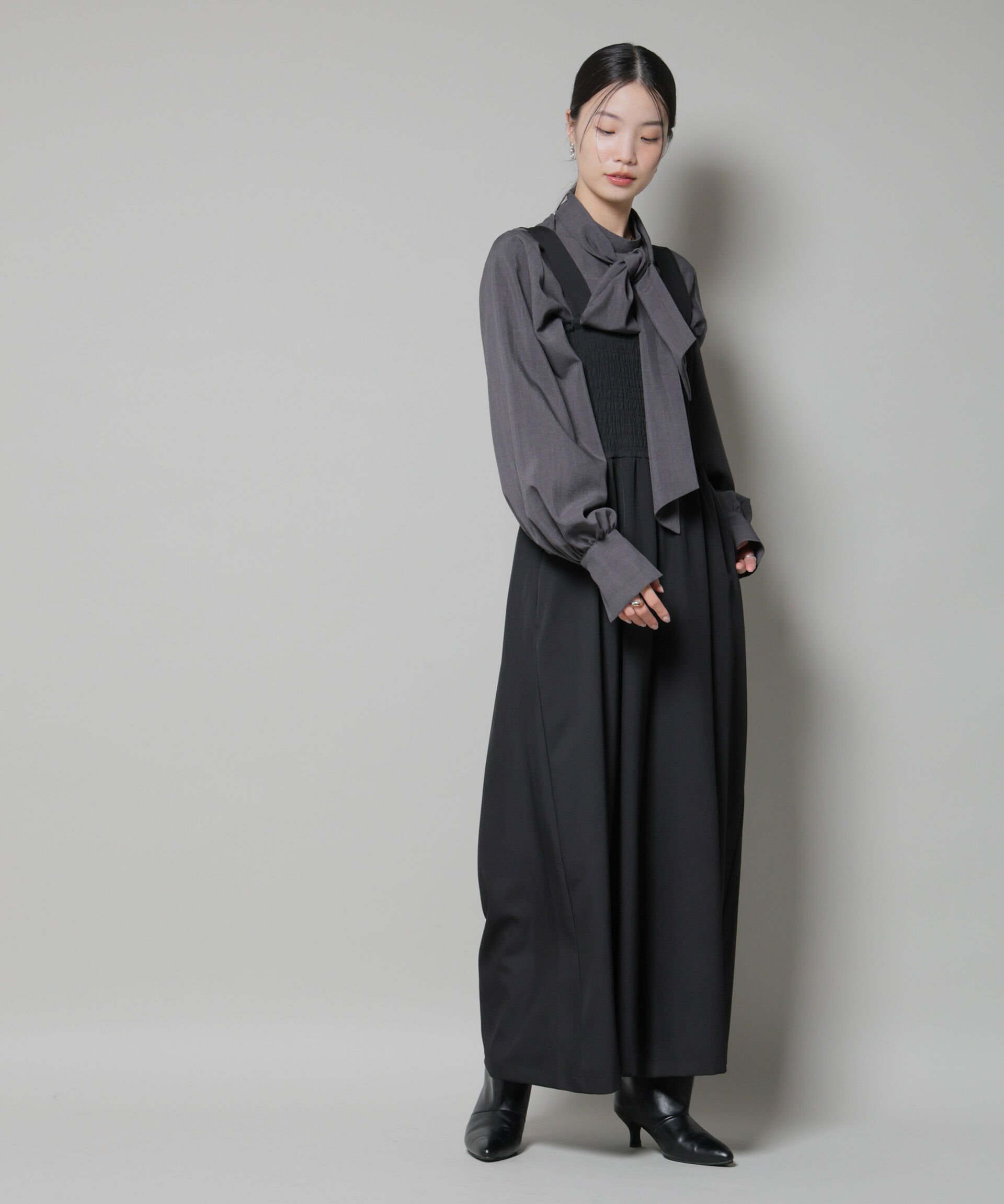 nano･universe「シャーリングサロペット」|ワンピース|