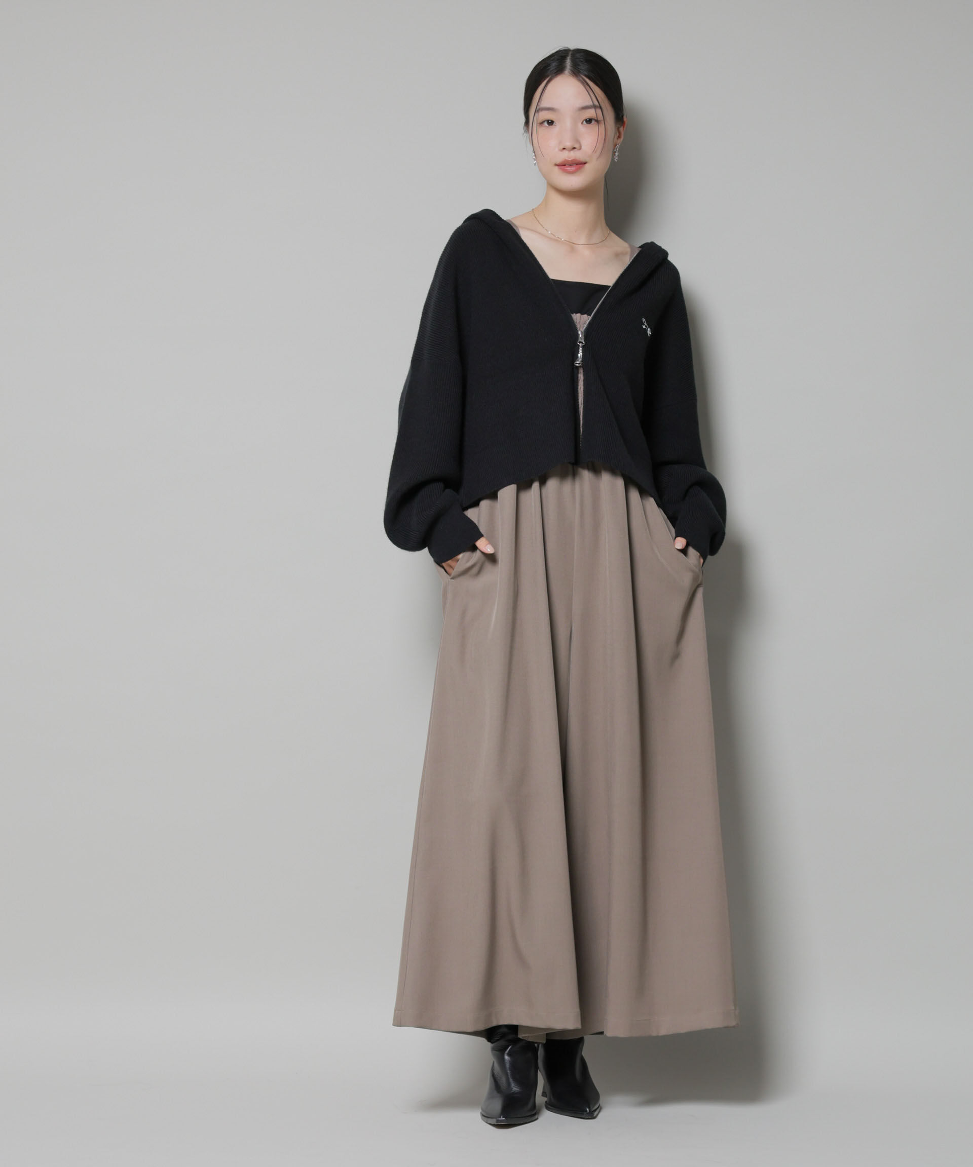 nano･universe「シャーリングサロペット」|ワンピース|