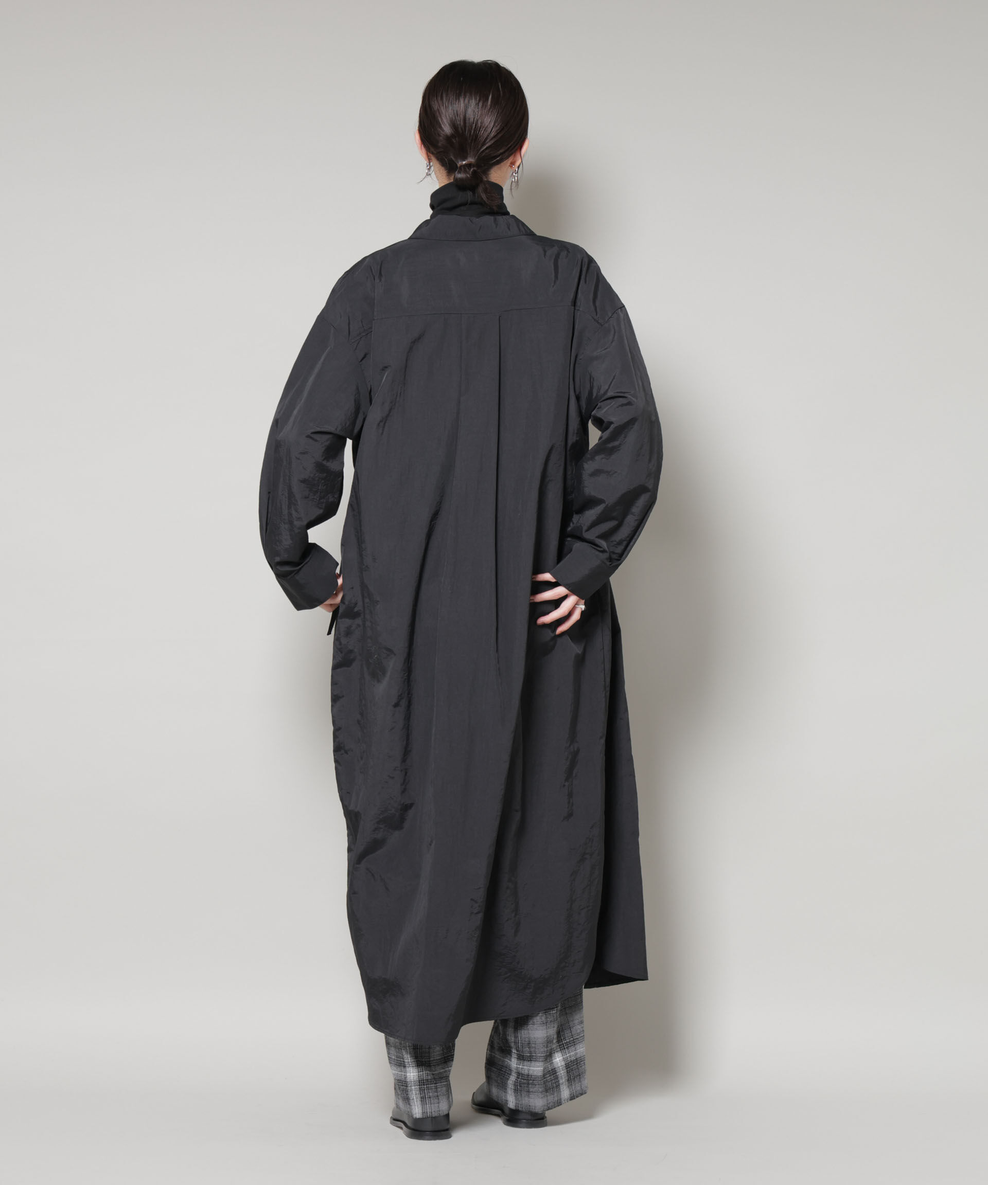 nano･universe「ナイロンタッサードロストシャツワンピース」|ワンピース|