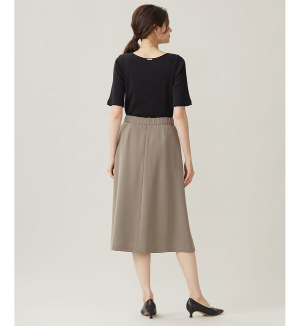 自由区「【洗える】ソフトリブ5分袖 Tシャツ」|Tシャツ・カットソー|