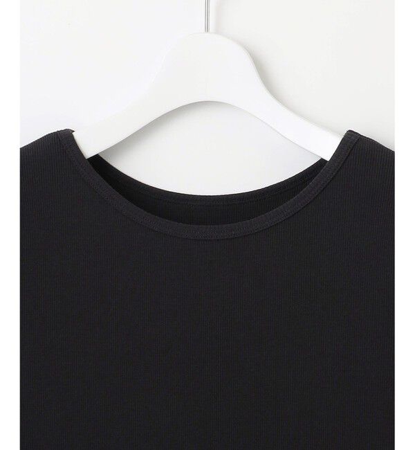 自由区「【洗える】ソフトリブ5分袖 Tシャツ」|Tシャツ・カットソー|