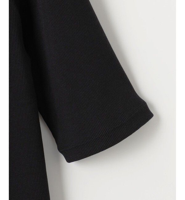 自由区「【洗える】ソフトリブ5分袖 Tシャツ」|Tシャツ・カットソー|