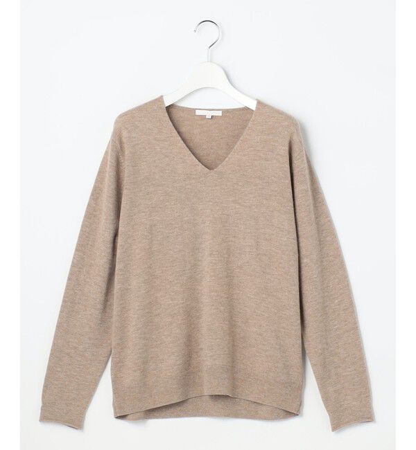自由区「【SHIHOさん着用】ウールハイゲージVネック ニット」|ニット・セーター|
