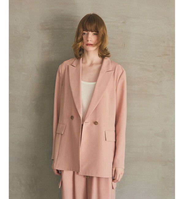 Grace Class「ダブルブレストライトジャケット」|テーラードジャケット|ピンク