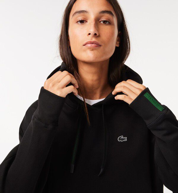 LACOSTE「ワイド＆クロップドフードスウェットパーカー / フーディー」|パーカー|