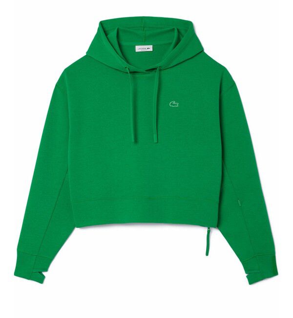 LACOSTE「ワイド＆クロップドフードスウェットパーカー / フーディー」|パーカー|グリーン