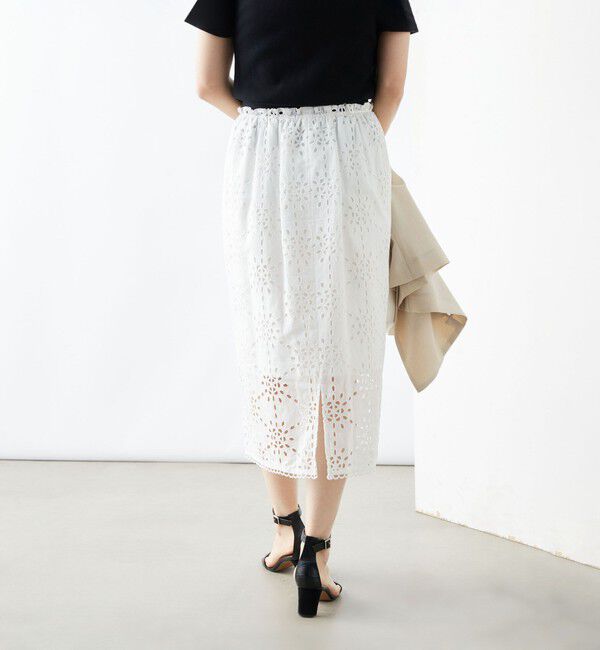 NOLLEY'S「《セットアップ対応》Brocheレース ギャザータイトスカート」|タイト|