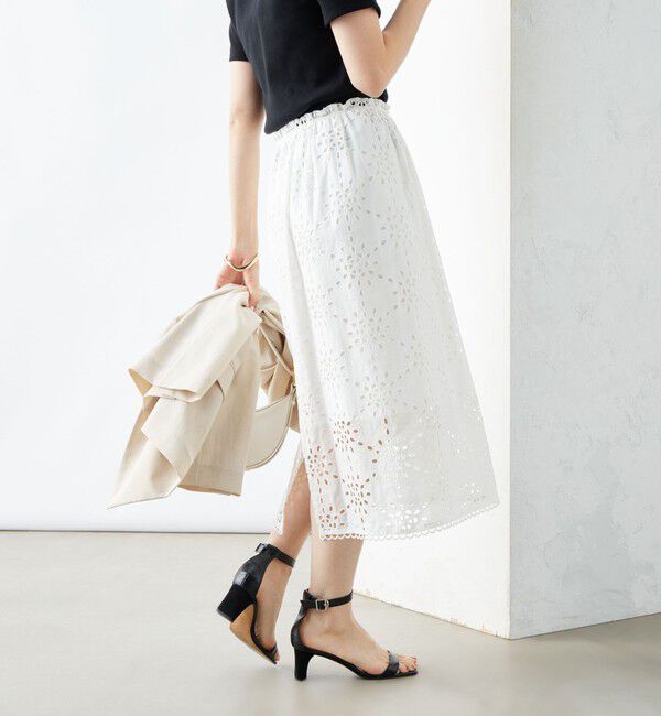 NOLLEY'S「《セットアップ対応》Brocheレース ギャザータイトスカート」|タイト|