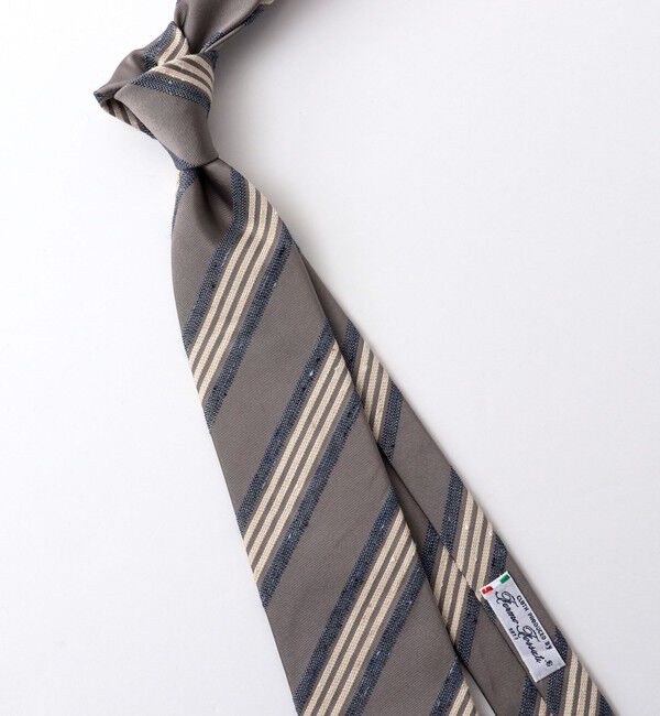 NOLLEY'S goodman「Fossatiバンプストライプジャガード 26SSコレクション」|ネクタイ・蝶ネクタイ|グレー系1