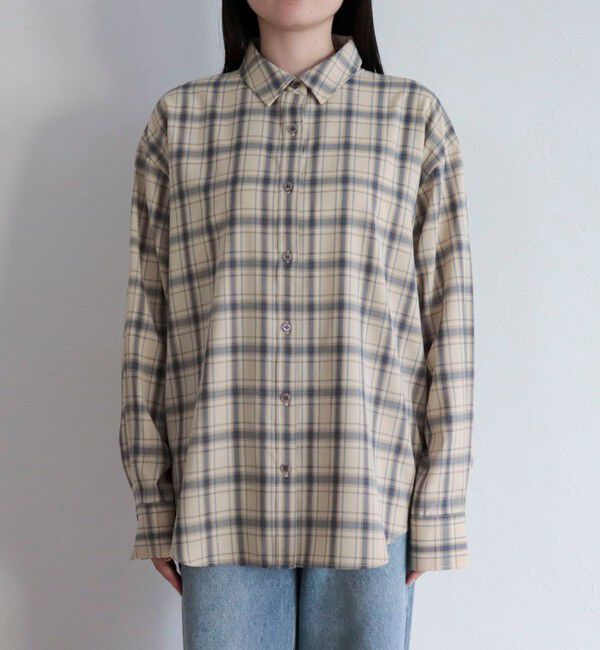 fredy emue「チェック柄ビッグボウタイブラウス」|シャツ・ブラウス|