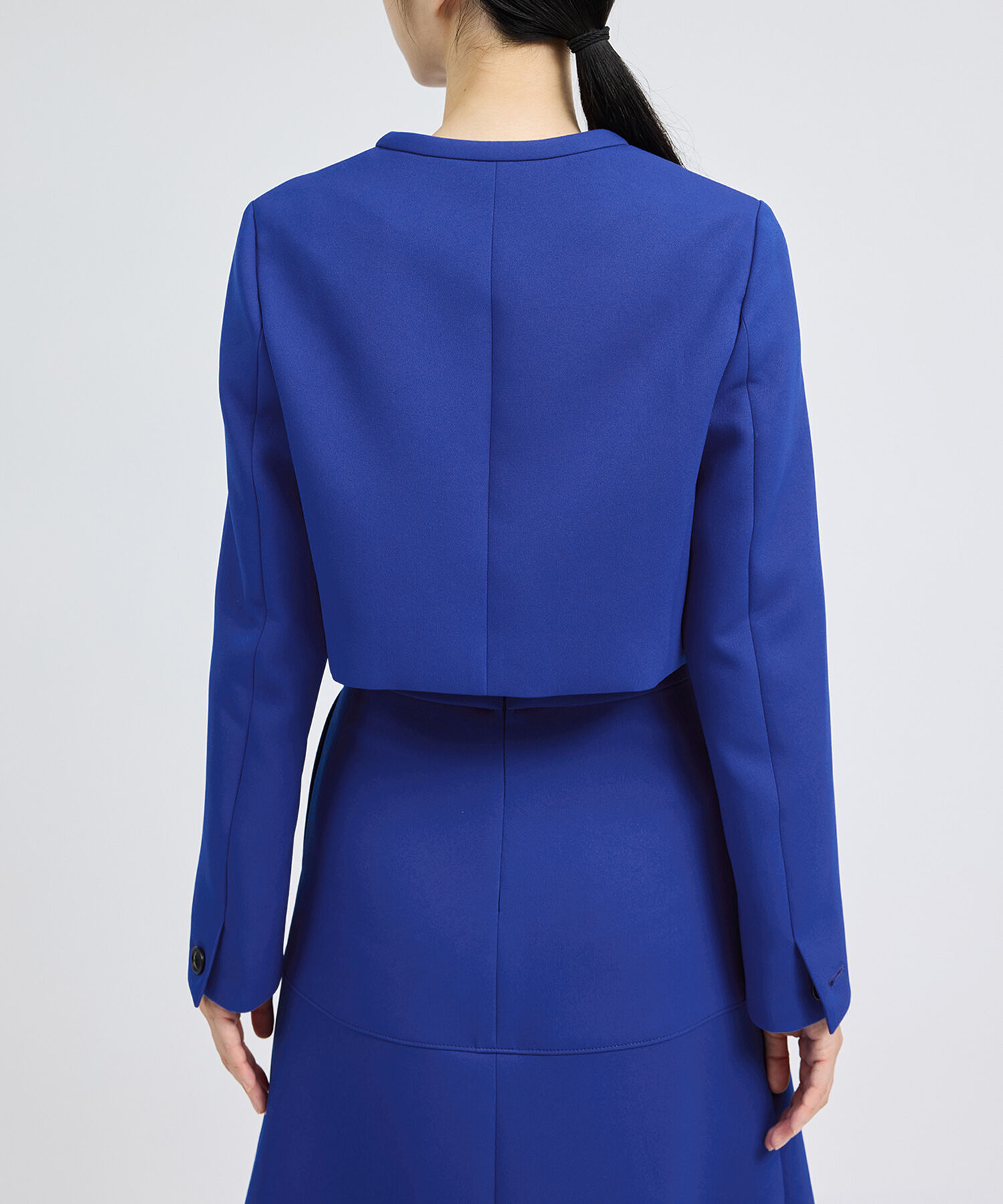 ROPE「トリプルクロスノーカラーショートジャケット/セットアップ対応」|ノーカラージャケット|