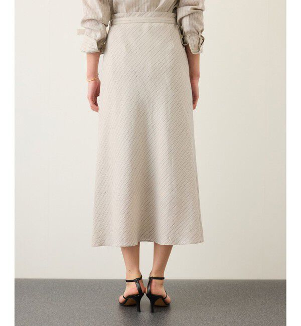 ROPE「リネンシルクコットンマーメイドスカート(無地＆ストライス)/イージーケア・セットアップ対応」|スカート|