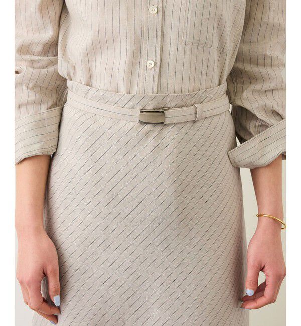 ROPE「リネンシルクコットンマーメイドスカート(無地＆ストライス)/イージーケア・セットアップ対応」|スカート|