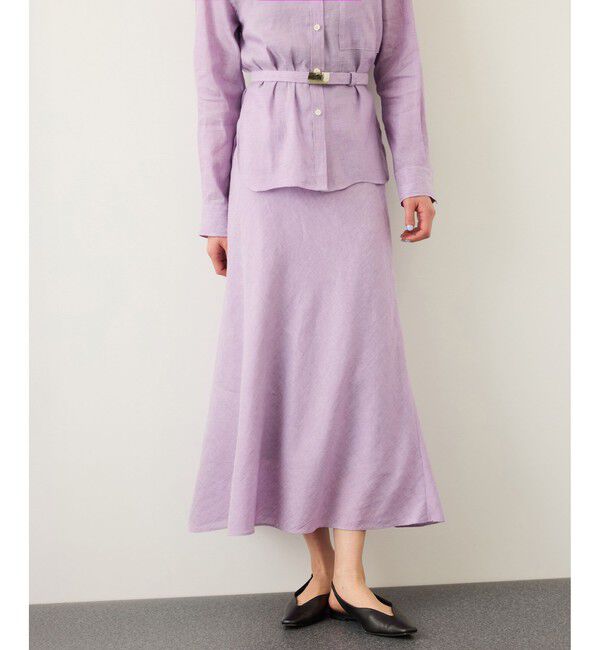 ROPE「リネンシルクコットンマーメイドスカート(無地＆ストライス)/イージーケア・セットアップ対応」|スカート|