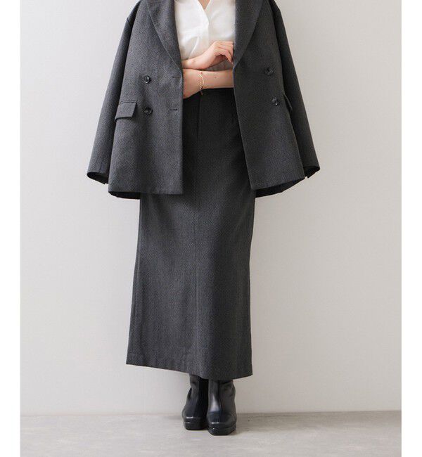 VIS「へリンボーンIラインロングスカート/セットアップ対応」|スカート|