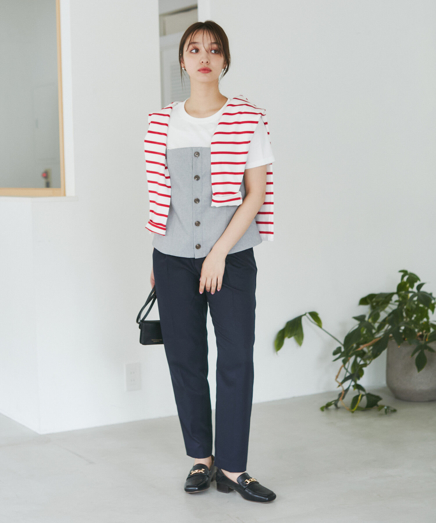 Rope&rsquo;Picnic「異素材ドッキングレイヤードトップス」|Tシャツ・カットソー|