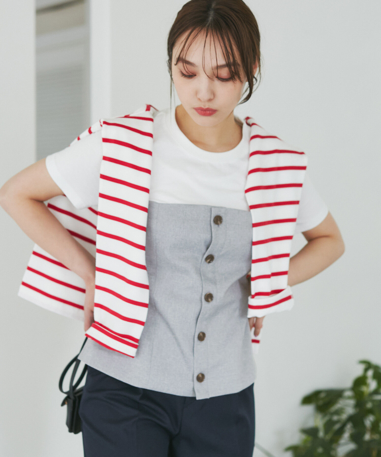 Rope&rsquo;Picnic「異素材ドッキングレイヤードトップス」|Tシャツ・カットソー|