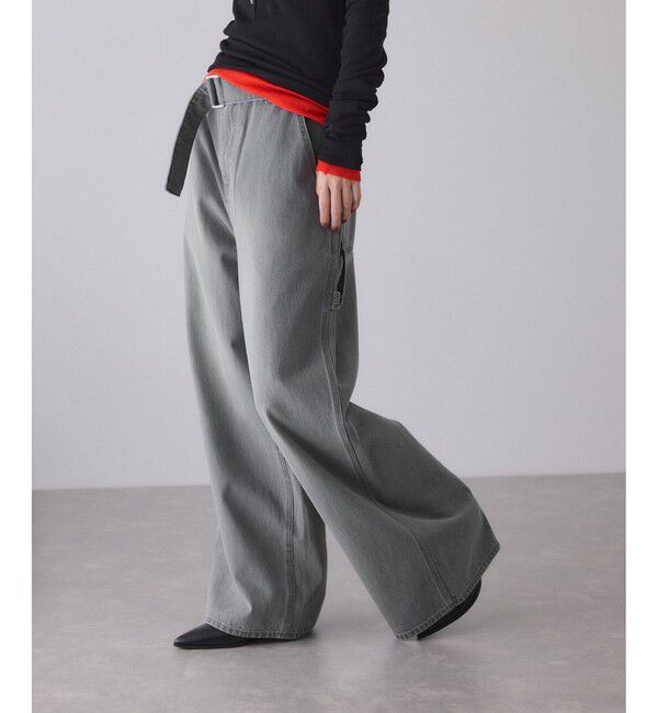 ADAM ET ROPE'「ペインターワイドパンツ」|チノ|