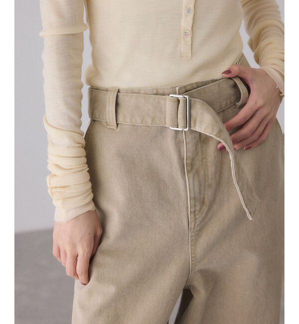 ADAM ET ROPE'「ペインターワイドパンツ」|チノ|