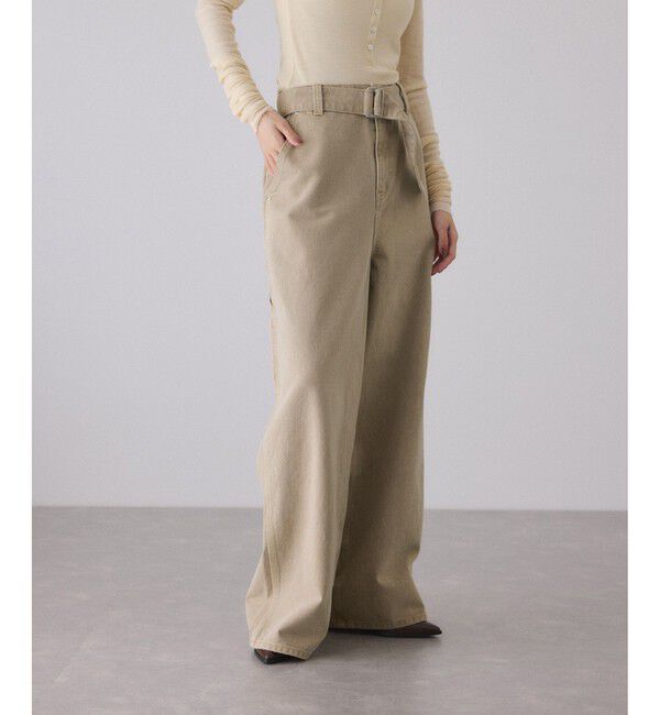 ADAM ET ROPE'「ペインターワイドパンツ」|チノ|