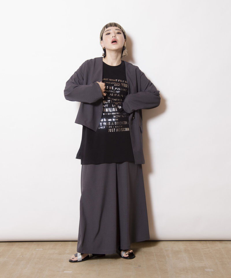  「ノーカラーアシンメトリージャケット」|ノーカラージャケット|