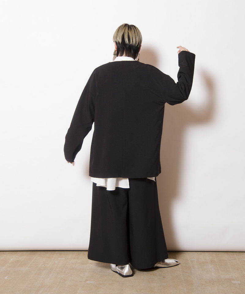  「ノーカラーアシンメトリージャケット」|ノーカラージャケット|