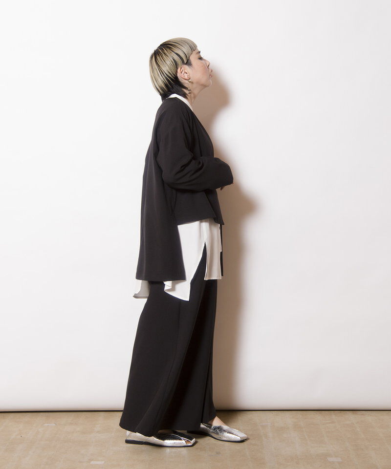  「ノーカラーアシンメトリージャケット」|ノーカラージャケット|