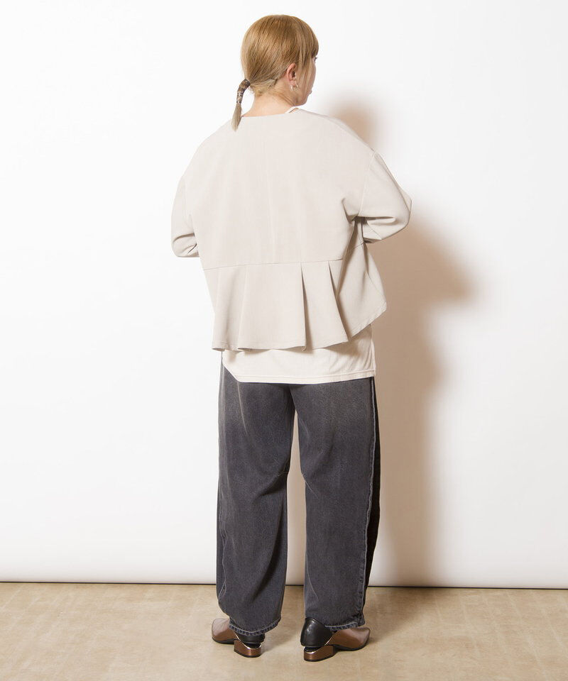  「ノーカラーショートジャケット」|ノーカラージャケット|