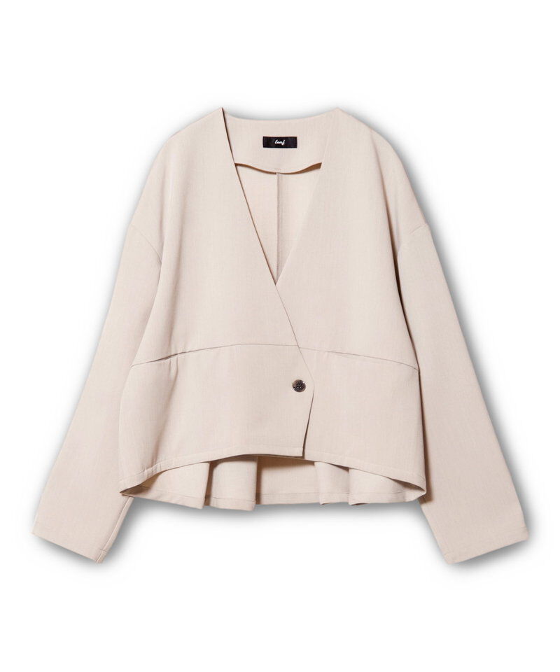  「ノーカラーショートジャケット」|ノーカラージャケット|