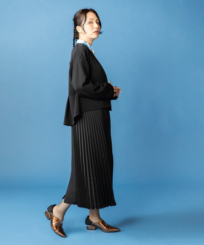  「ノーカラーショートジャケット」|ノーカラージャケット|