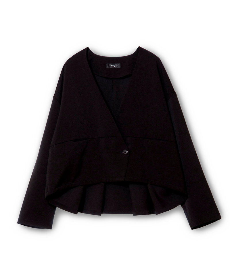  「ノーカラーショートジャケット」|ノーカラージャケット|