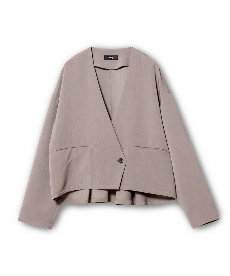  「ノーカラーショートジャケット」|ノーカラージャケット|