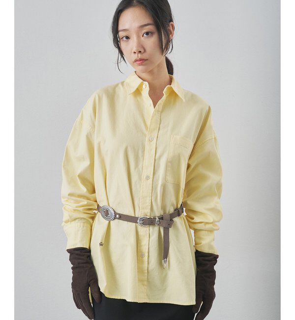  「刺繍オックスフォードシャツ」|シャツ・ブラウス|イエロー