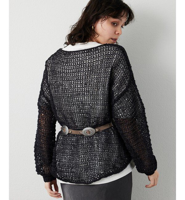  「スエードライクローゲージニット」|ニット・セーター|