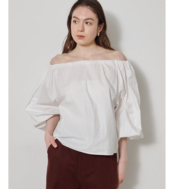  「タイプライターオフショルブラウス」|シャツ・ブラウス|