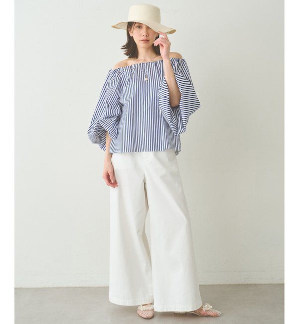  「タイプライターオフショルブラウス」|シャツ・ブラウス|