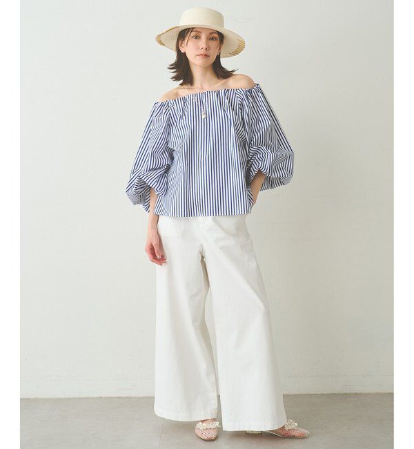  「タイプライターオフショルブラウス」|シャツ・ブラウス|