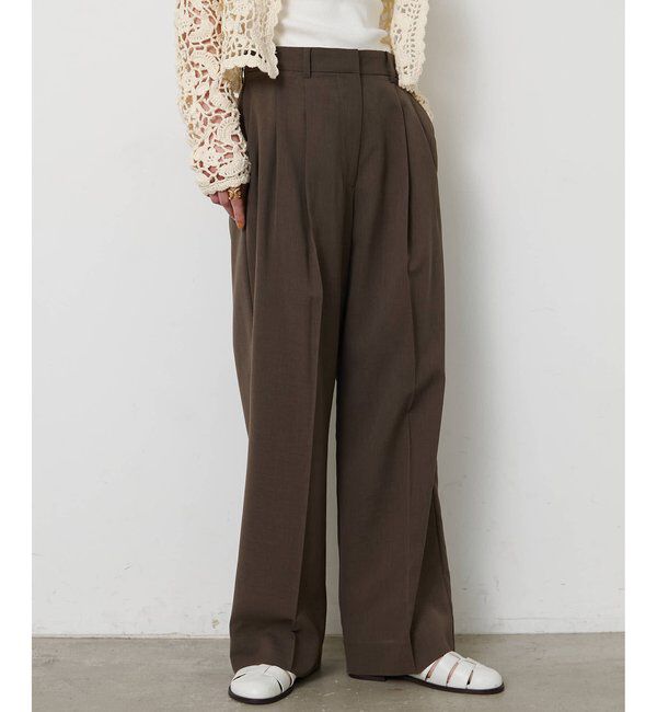 THE PAUSE「＜WEB限定＞【THE PAUSE】タックパンツ」|チノ|