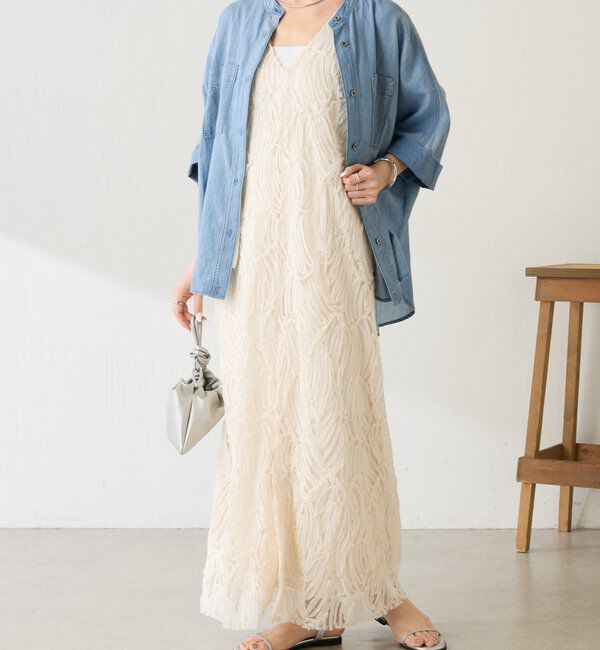  「【人気アイテムがサイズ展開を増やして再販！】バテンレースワンピース」|ワンピース|