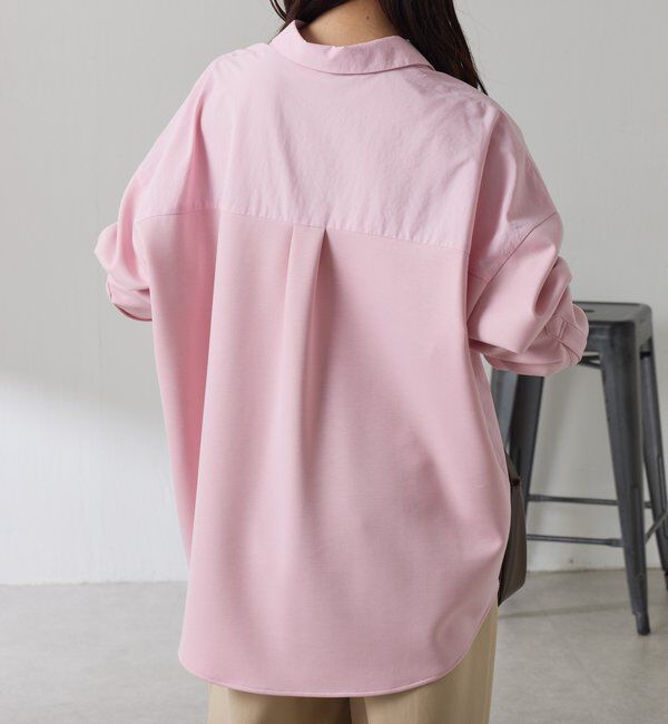  「【冬から着れる】ポンチドッキングシャツ」|シャツ・ブラウス|